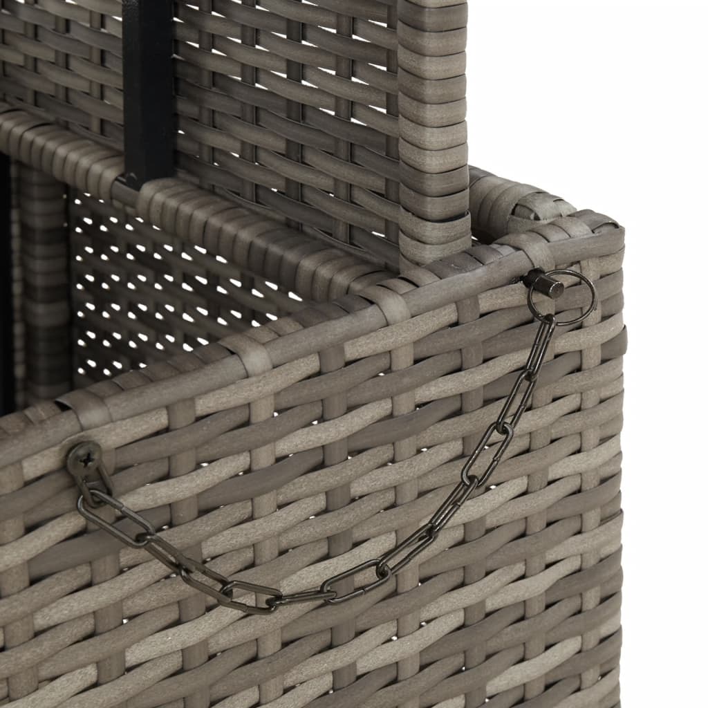 8721012449435_g_en_hd_8 vidaXL Garden Table Grey 80x80x71 cm Poly Rattan and Acacia Wood - Image 10