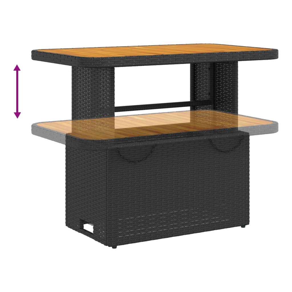 8721012449480_g_en_hd_2 vidaXL Garden Table Black 90x55x71 cm Poly Rattan and Acacia Wood - Image 4