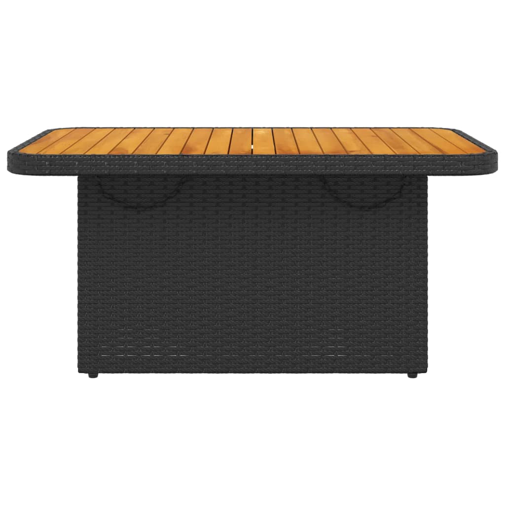 8721012449480_g_en_hd_3 vidaXL Garden Table Black 90x55x71 cm Poly Rattan and Acacia Wood - Image 5