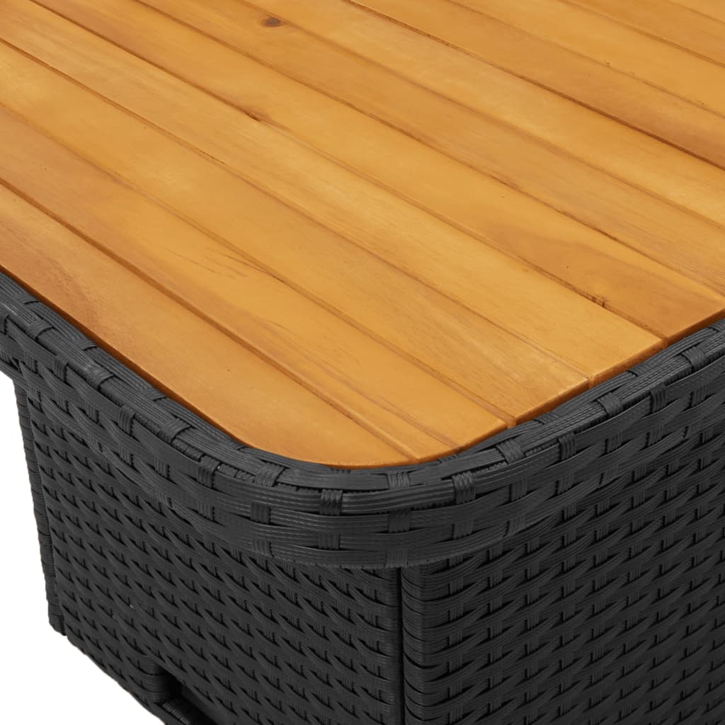 8721012449480_g_en_hd_7 vidaXL Garden Table Black 90x55x71 cm Poly Rattan and Acacia Wood - Image 9