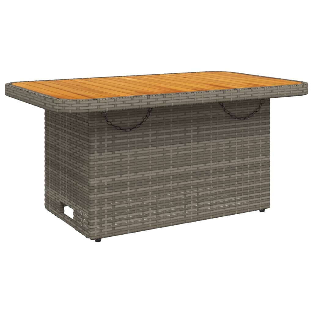 8721012449497_a_en_hd_1 vidaXL Garden Table Grey 90x55x71 cm Poly Rattan and Acacia Wood - Image 2