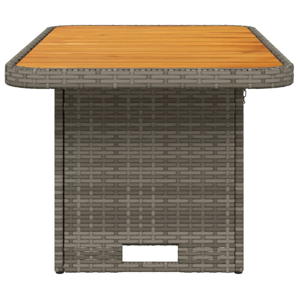 8721012449497_g_en_hd_4 vidaXL Garden Table Grey 90x55x71 cm Poly Rattan and Acacia Wood - Image 6