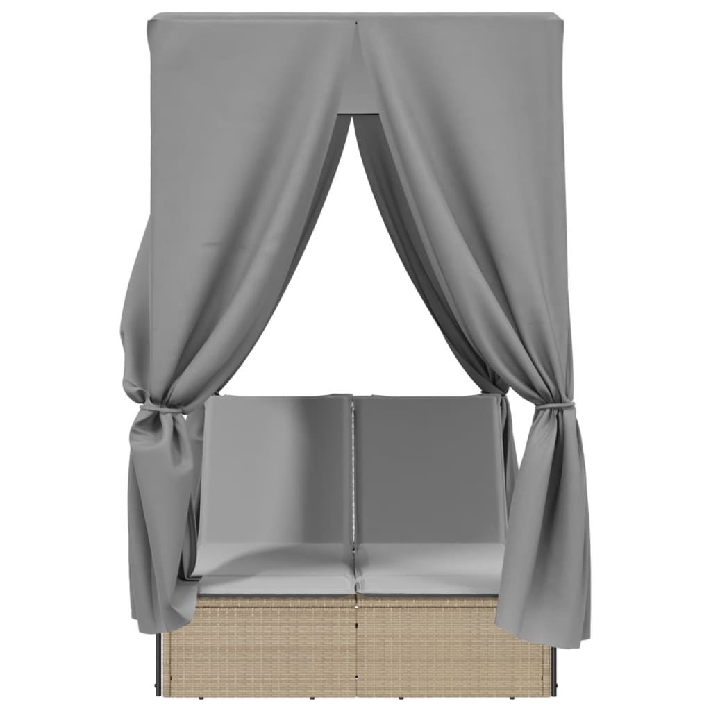 8721012450899_g_en_hd_2 vidaXL Double Sun Lounger with Roof and Curtains Beige Poly Rattan - Image 4