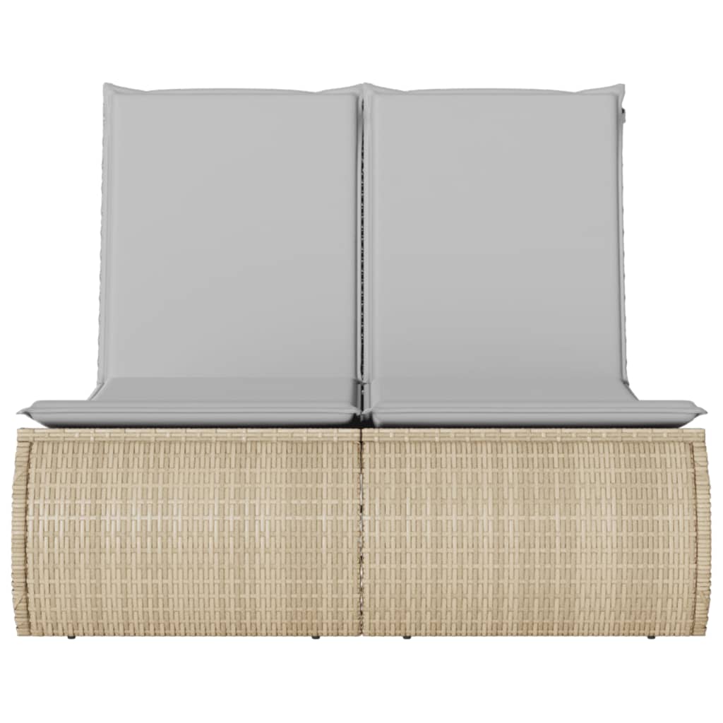 8721012451070_g_en_hd_2 vidaXL Double Sun Lounger with Cushions Beige Poly Rattan - Image 4