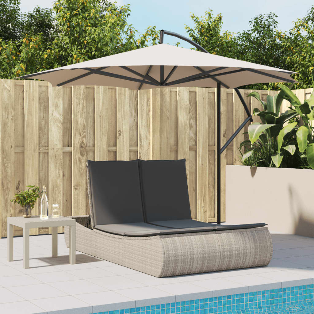 8721012451094_g_en_hd_1 vidaXL Double Sun Lounger with Cushions Light Grey Poly Rattan - Image 3