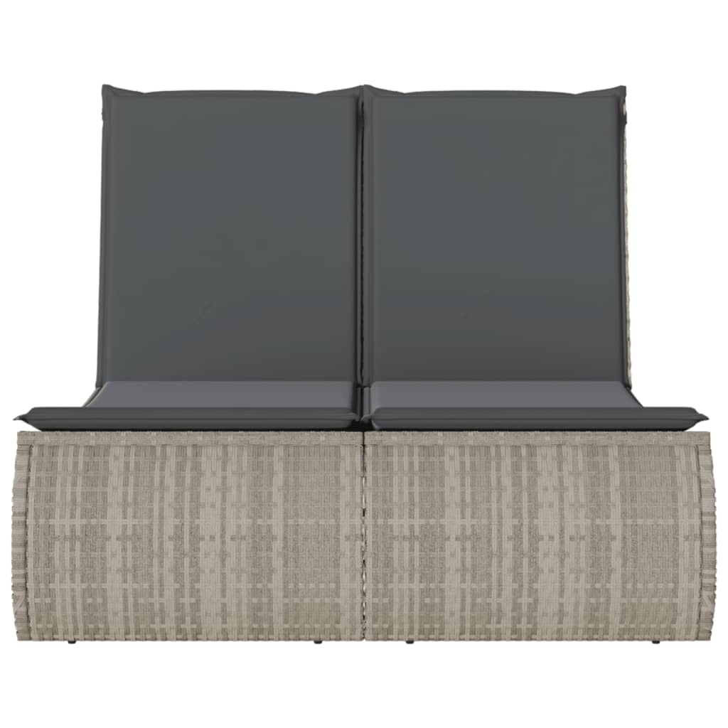8721012451094_g_en_hd_2 vidaXL Double Sun Lounger with Cushions Light Grey Poly Rattan - Image 4