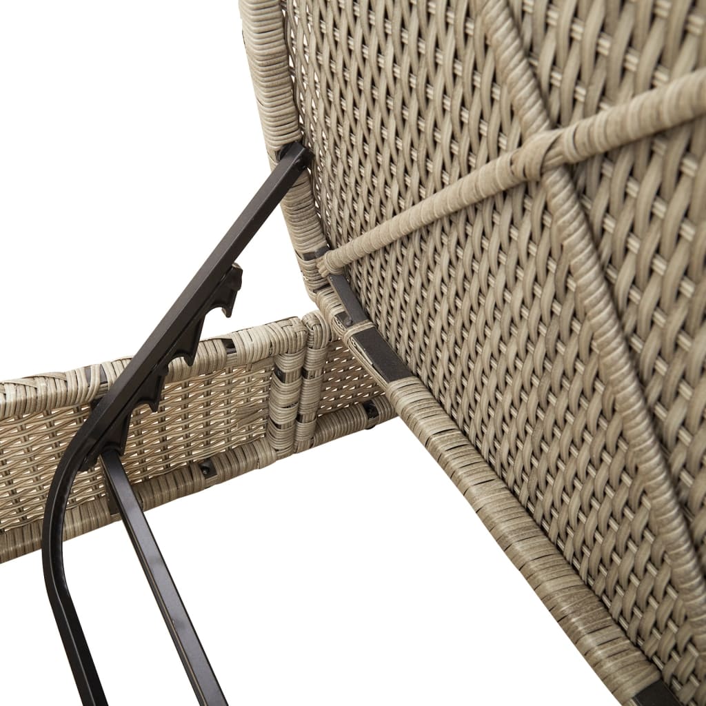 8721012451094_g_en_hd_6 vidaXL Double Sun Lounger with Cushions Light Grey Poly Rattan - Image 8