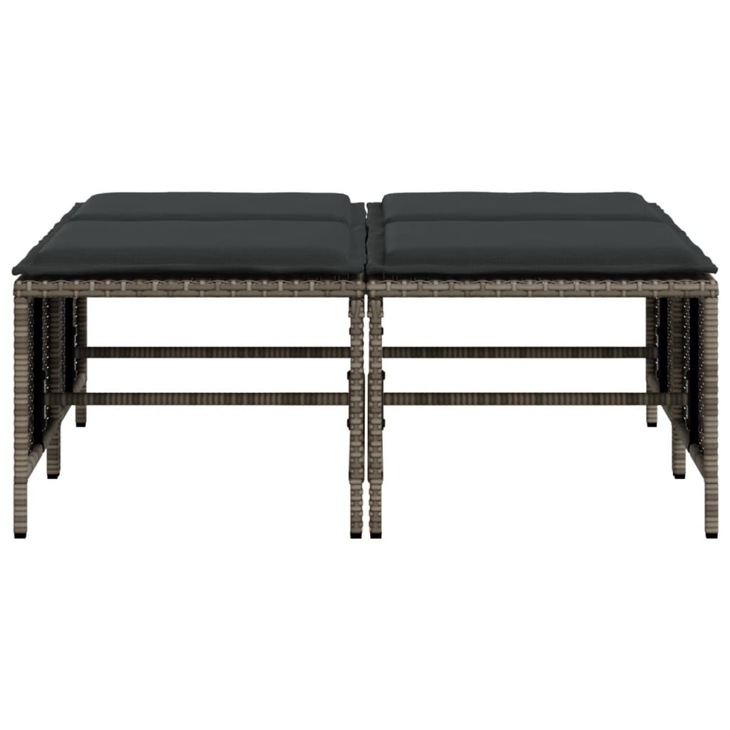 8721012452046_g_en_hd_2 vidaXL Garden Stools with Cushions 4 pcs Grey Poly Rattan - Image 4