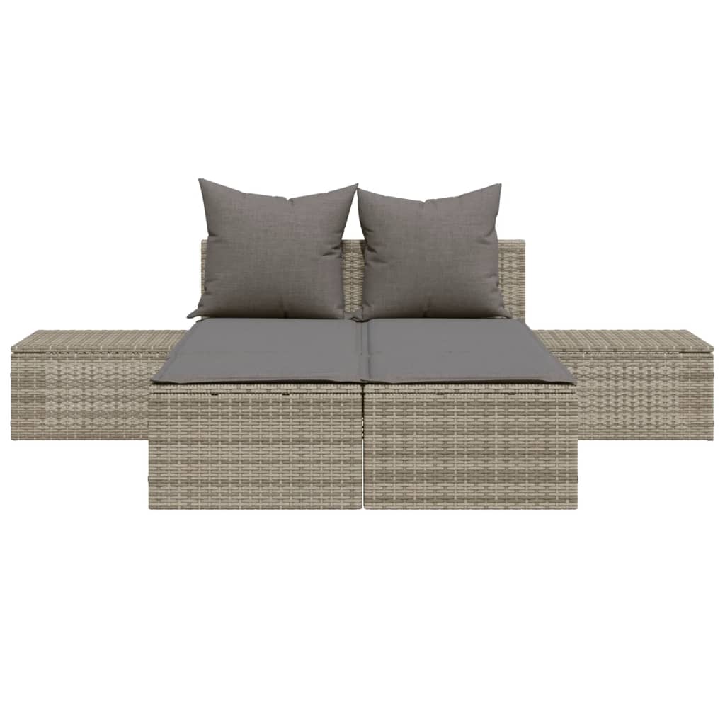 8721012452312_g_en_hd_2 vidaXL Double Sun Lounger with Cushions Grey Poly Rattan - Image 4