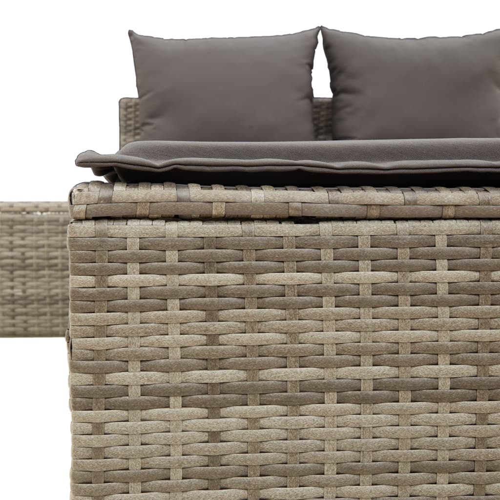8721012452312_g_en_hd_5 vidaXL Double Sun Lounger with Cushions Grey Poly Rattan - Image 7
