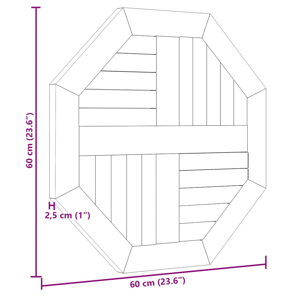 8721012453135_g_en_hd_5 vidaXL Table Top 60x60x2.5 cm Octagonal Solid Wood Teak - Image 7