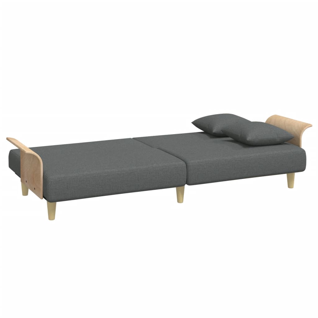 8721012453180_g_en_hd_3 vidaXL 2-Seater Sofa Bed with Pillows and Footstool Dark Grey Velvet - Image 5