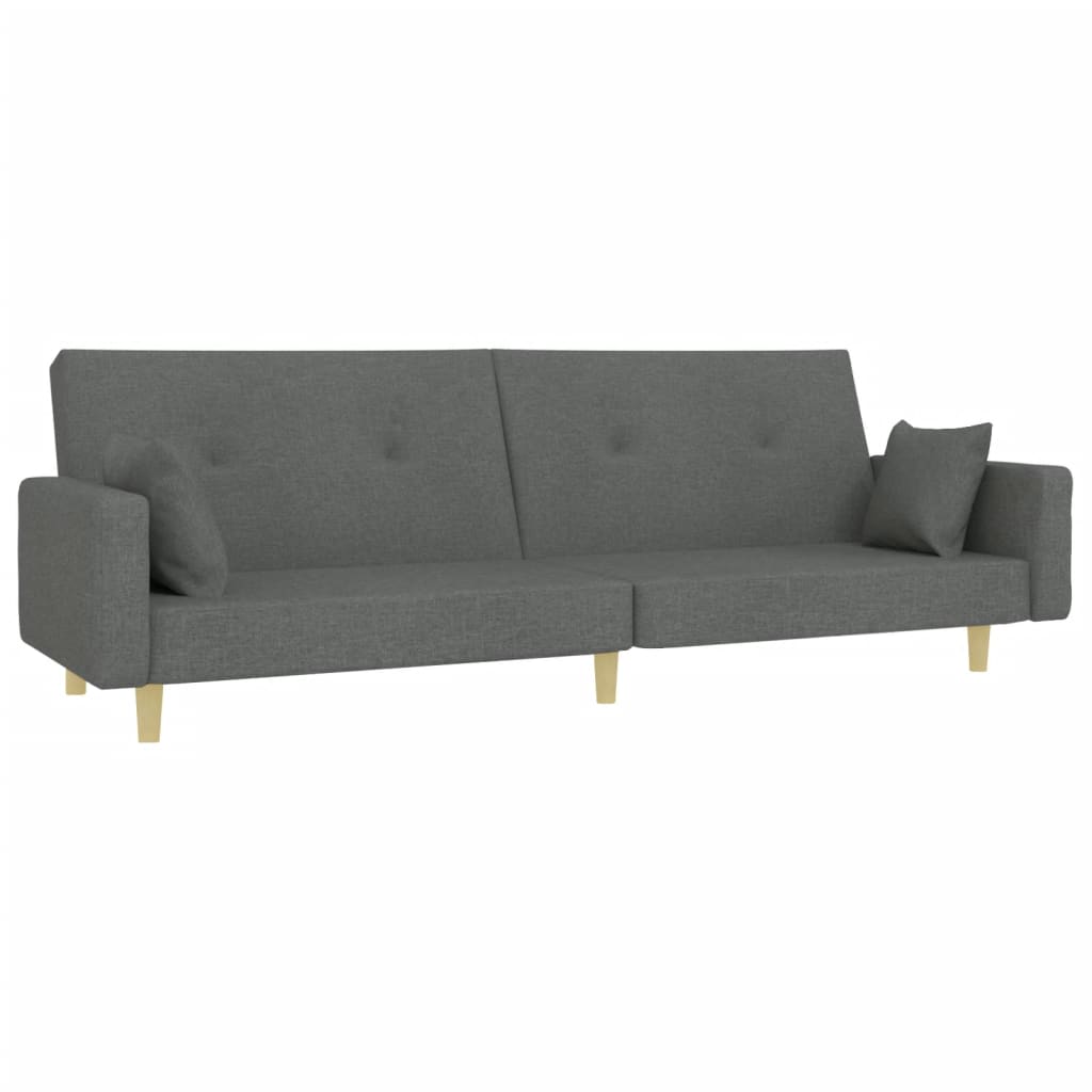 8721012453432_g_en_hd_2 vidaXL 2-Seater Sofa Bed with Footstool Dark Grey Fabric - Image 4