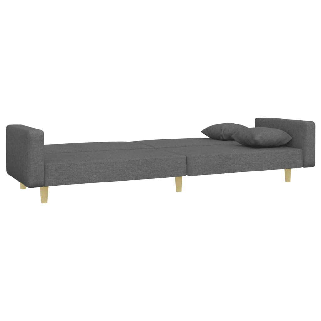 8721012453432_g_en_hd_3 vidaXL 2-Seater Sofa Bed with Footstool Dark Grey Fabric - Image 5
