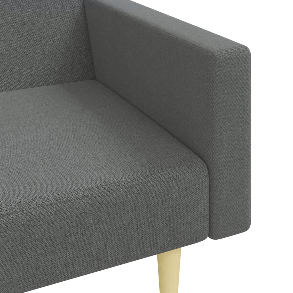 8721012453432_g_en_hd_7 vidaXL 2-Seater Sofa Bed with Footstool Dark Grey Fabric - Image 9