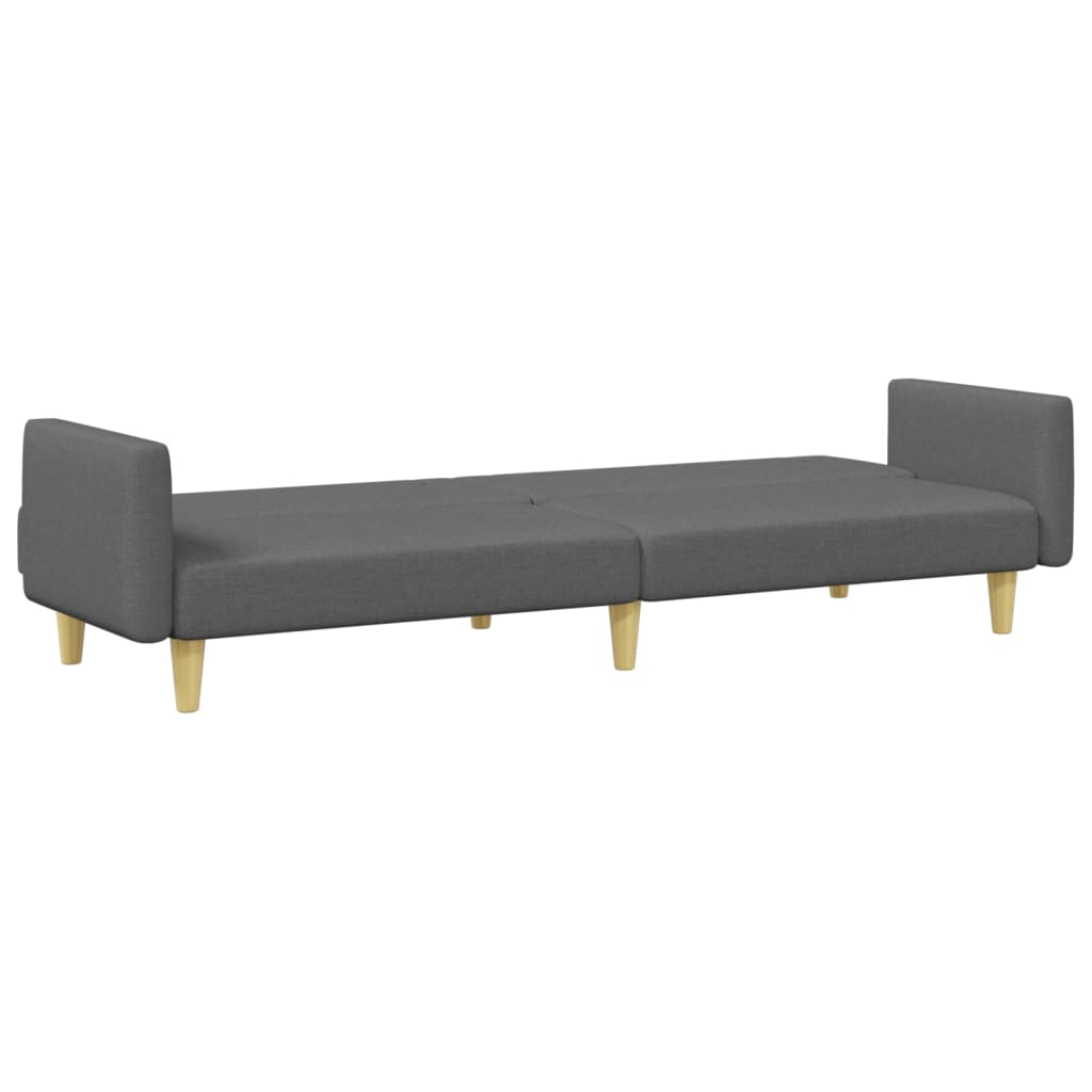 8721012453463_g_en_hd_3 vidaXL 2-Seater Sofa Bed with Footstool Dark Grey Fabric - Image 5