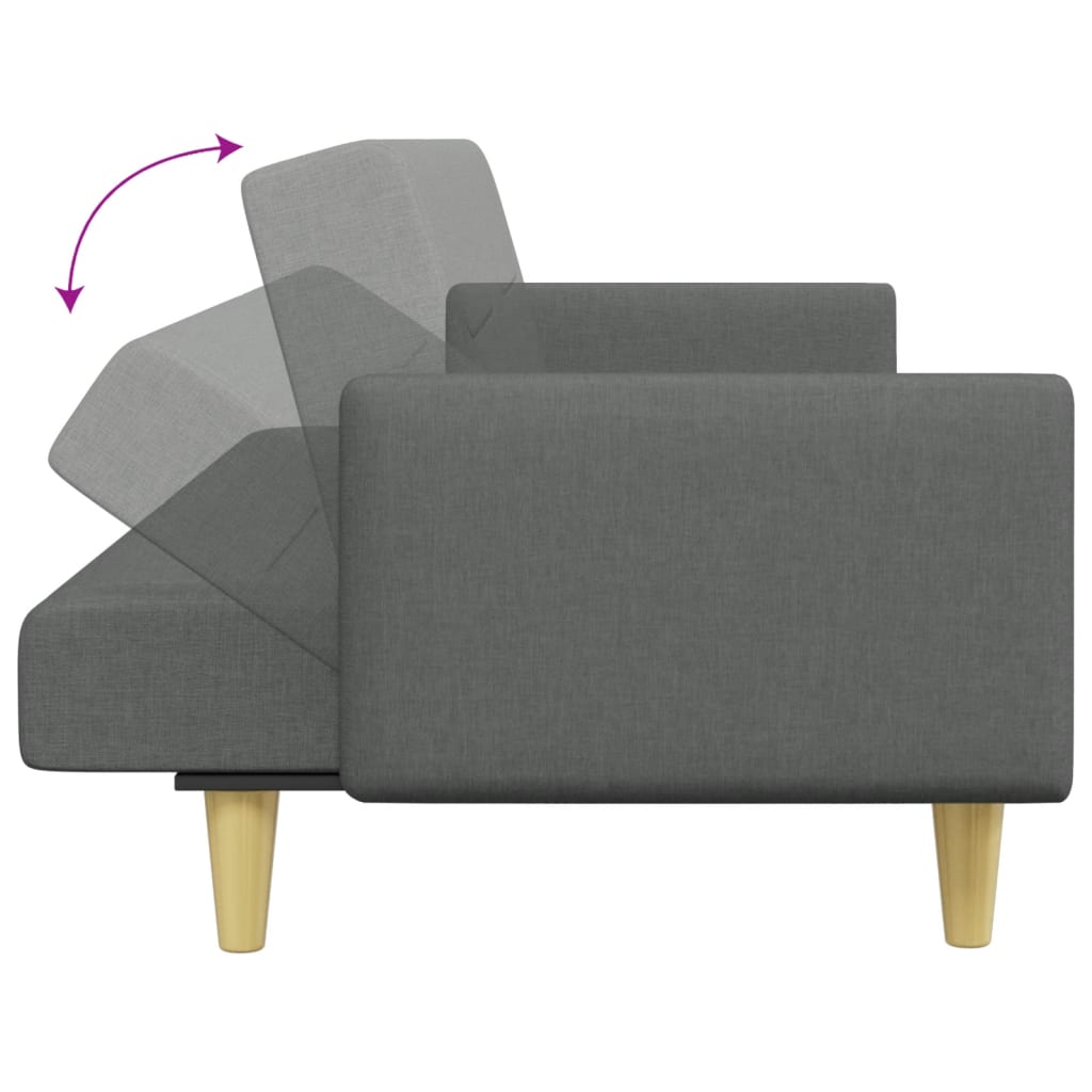 8721012453463_g_en_hd_4 vidaXL 2-Seater Sofa Bed with Footstool Dark Grey Fabric - Image 6