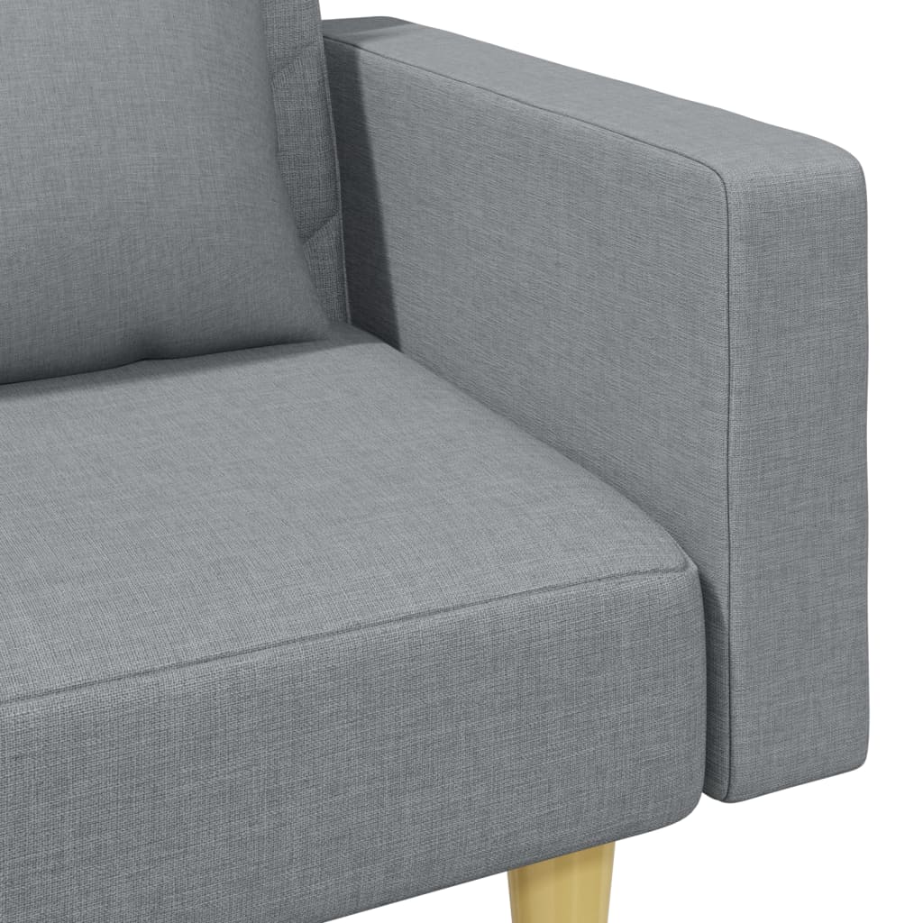 8721012453609_g_en_hd_7 vidaXL 2-Seater Sofa Bed with Pillows and Footstool Light Grey Fabric - Image 9