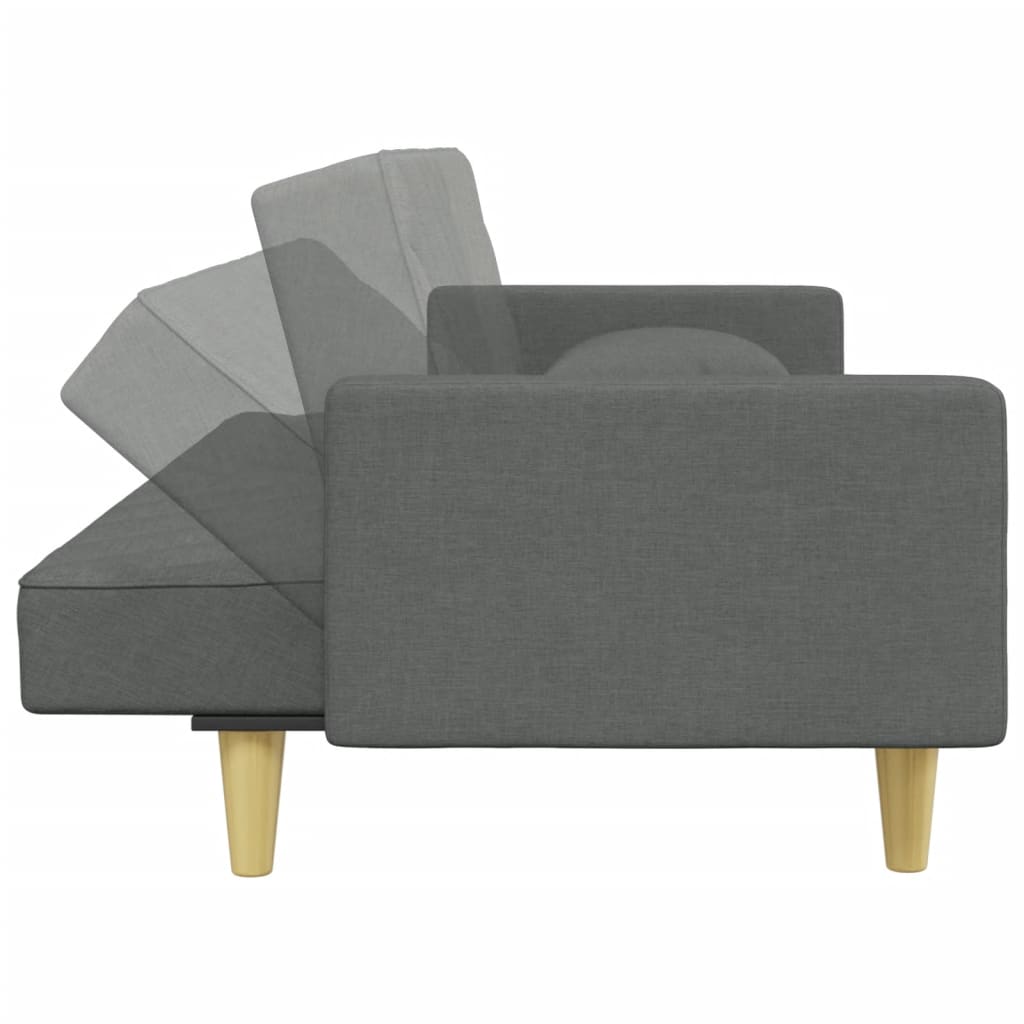8721012453616_g_en_hd_4 vidaXL 2-Seater Sofa Bed with Pillows and Footstool Dark Grey Fabric - Image 6