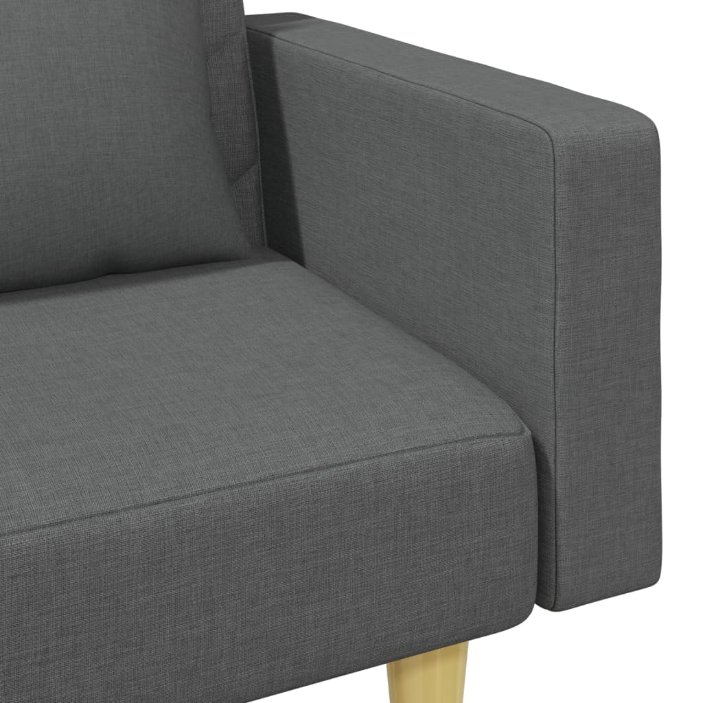 8721012453616_g_en_hd_7 vidaXL 2-Seater Sofa Bed with Pillows and Footstool Dark Grey Fabric - Image 9