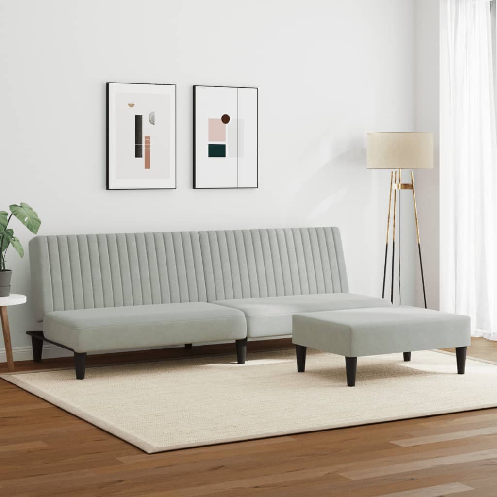 8721012453760_g_en_hd_1 vidaXL 2 Piece Sofa Set Light Grey Velvet - Image 3