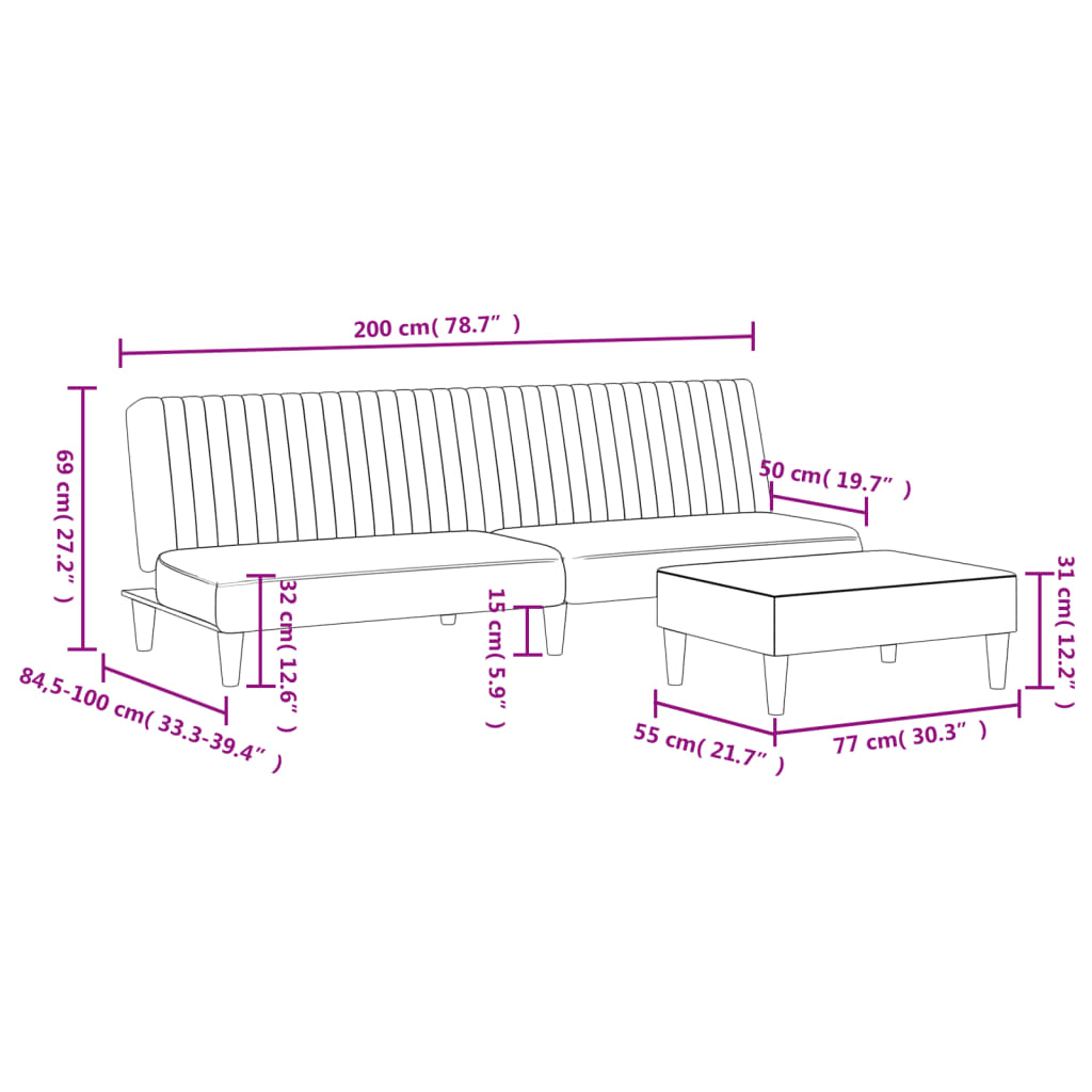 8721012453760_g_en_hd_9 vidaXL 2 Piece Sofa Set Light Grey Velvet - Image 11