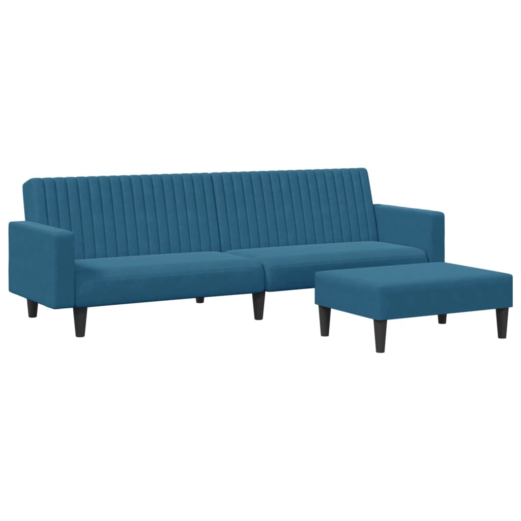 8721012453814_a_en_hd_1 vidaXL 2 Piece Sofa Set Blue Velvet - Image 2