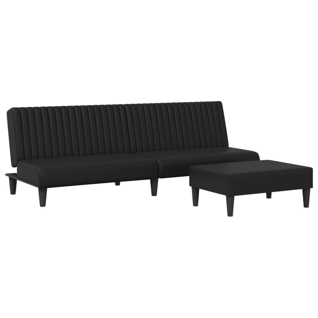 8721012453876_a_en_hd_1 vidaXL 2 Piece Sofa Set Black Faux Leather - Image 2
