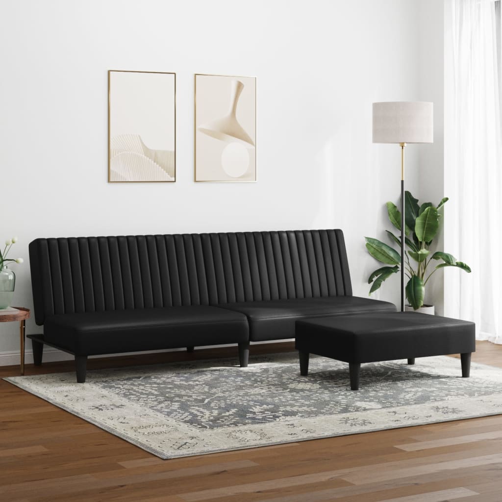 8721012453876_g_en_hd_1 vidaXL 2 Piece Sofa Set Black Faux Leather - Image 3