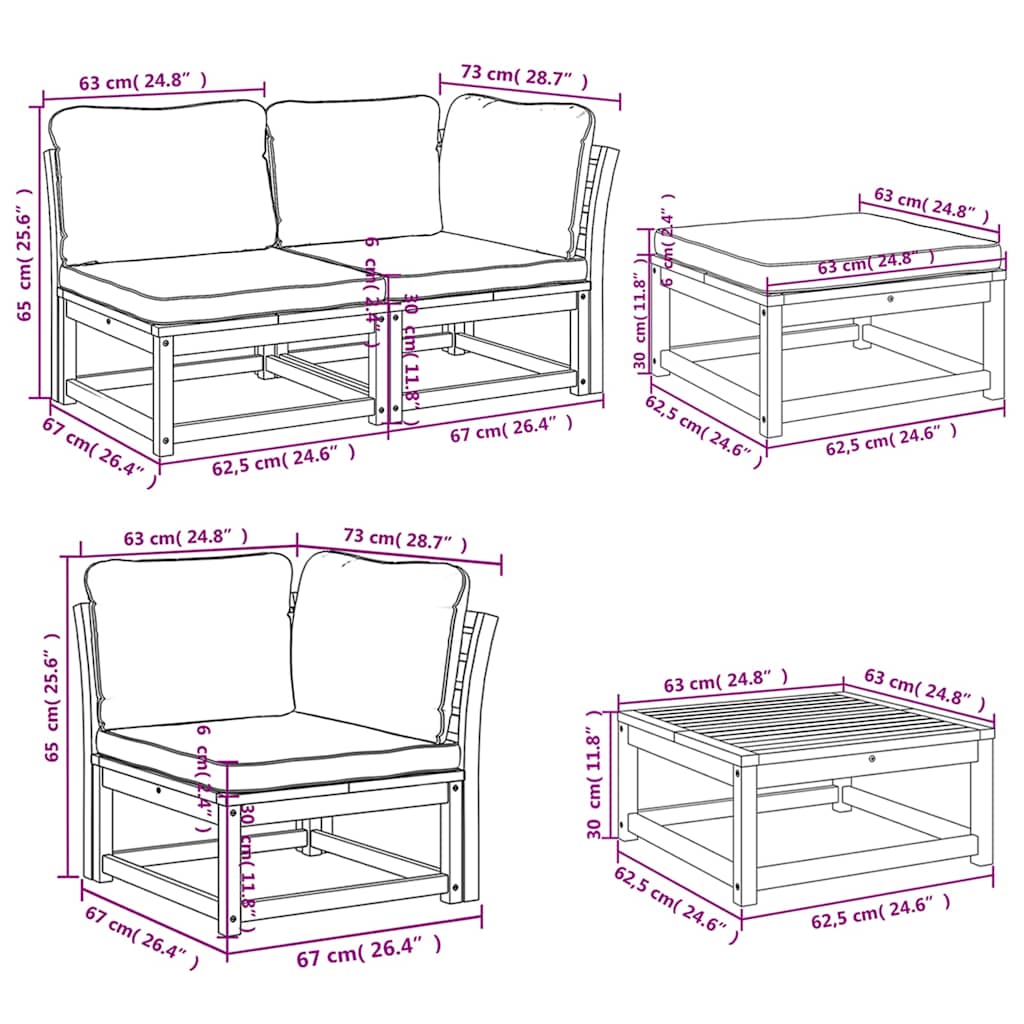 8721012454446_g_en_hd_8 vidaXL 10 Piece Garden Lounge Set with Cushions Solid Wood Acacia - Image 10
