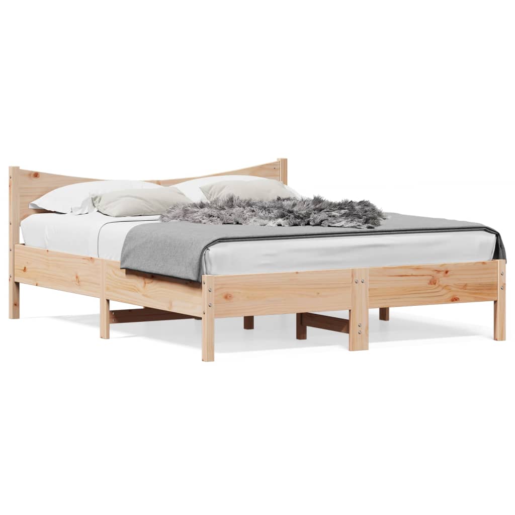 8721012454682_a_en_hd_1 vidaXL Bed Frame without Mattress 150x200 cm Solid Wood Pine - Image 2
