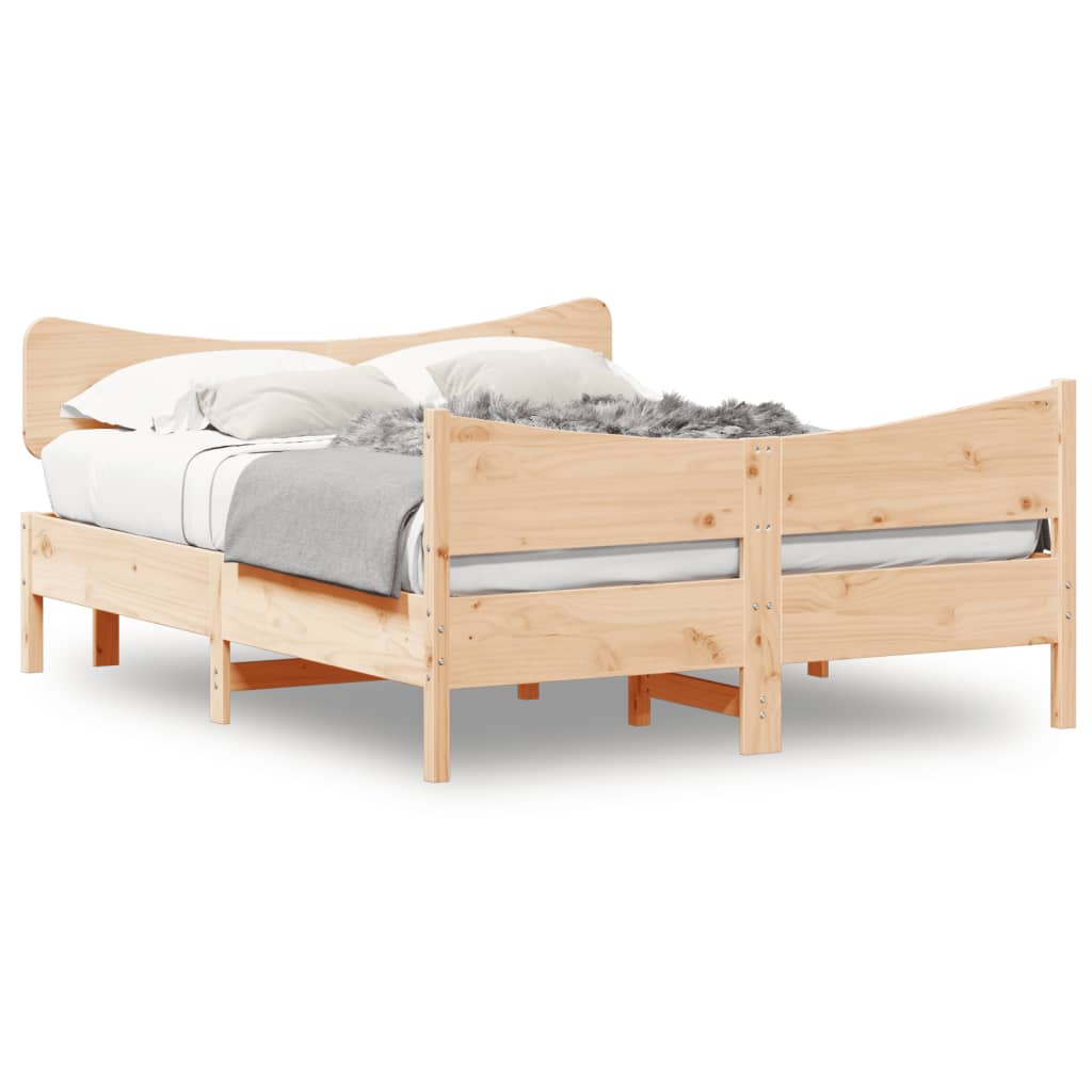 8721012454804_a_en_hd_1 vidaXL Bed Frame without Mattress 150x200 cm Solid Wood Pine - Image 2