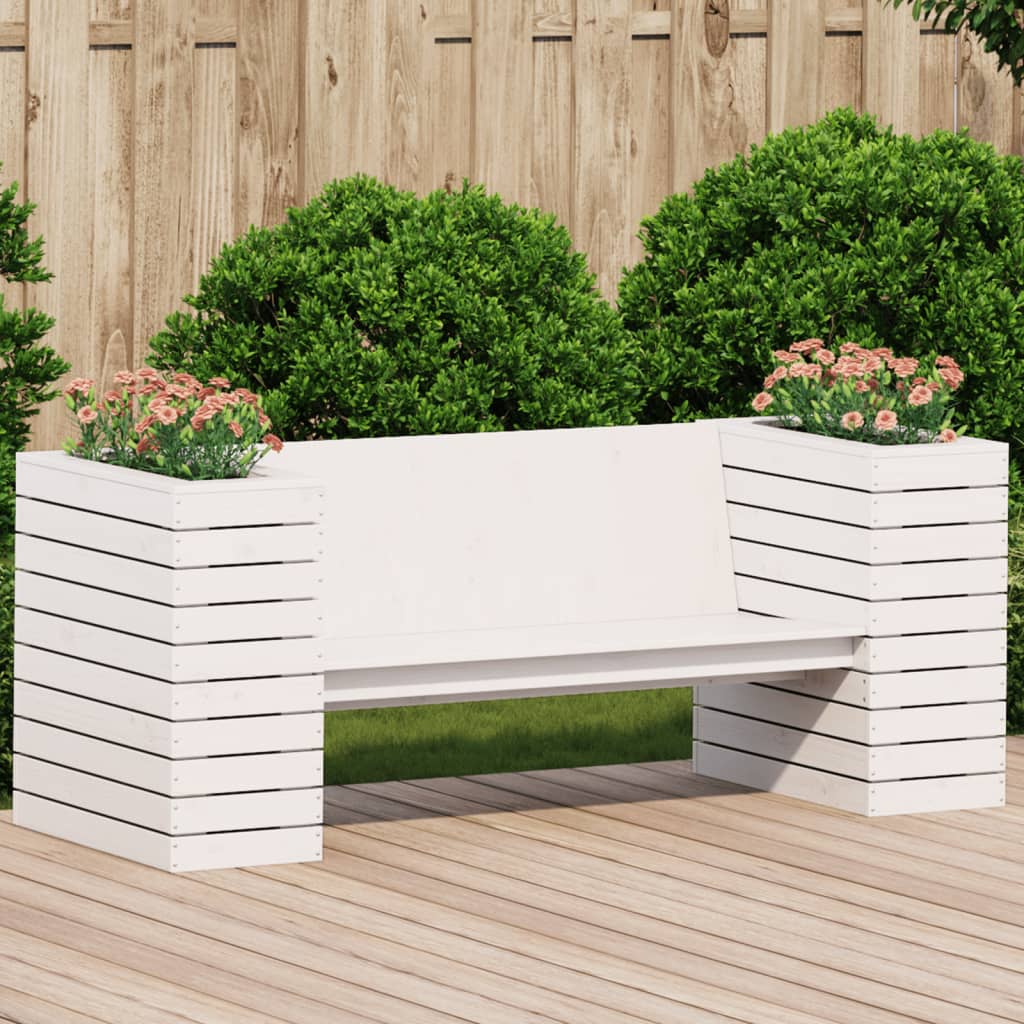 8721012456815_m_en_hd_1 vidaXL Planter Bench White 167.5x60x65 cm Solid Wood Pine - Image 1