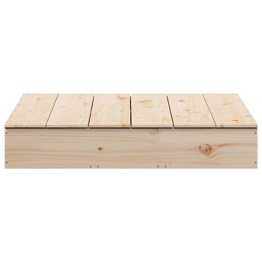 8721012457287_g_en_hd_3 vidaXL Sandpit with Cover 111x111x19.5 cm Solid Wood Pine - Image 5