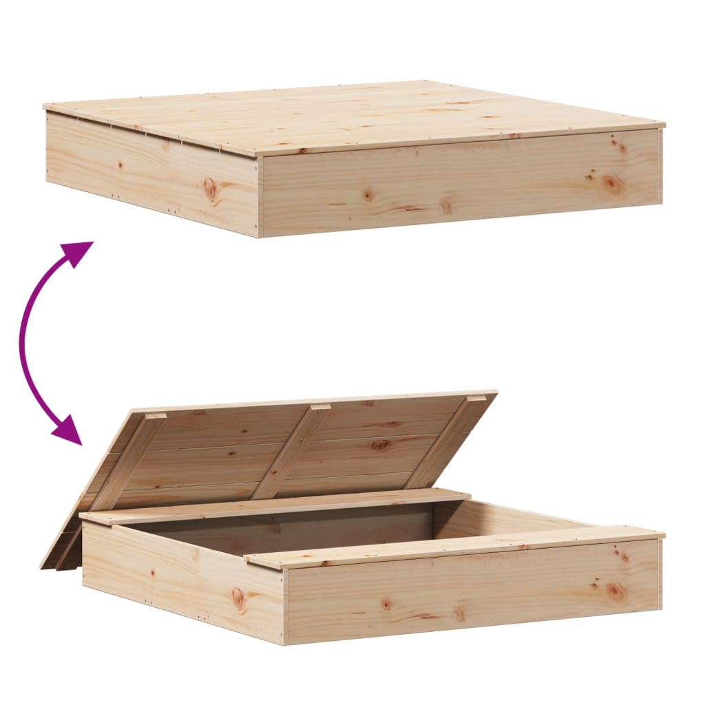 8721012457287_g_en_hd_5 vidaXL Sandpit with Cover 111x111x19.5 cm Solid Wood Pine - Image 7