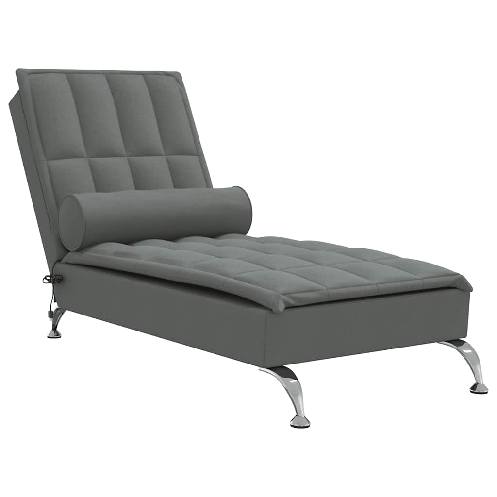 8721012458116_a_en_hd_1 vidaXL Massage Chaise Lounge with Bolster Dark Grey Fabric - Image 2