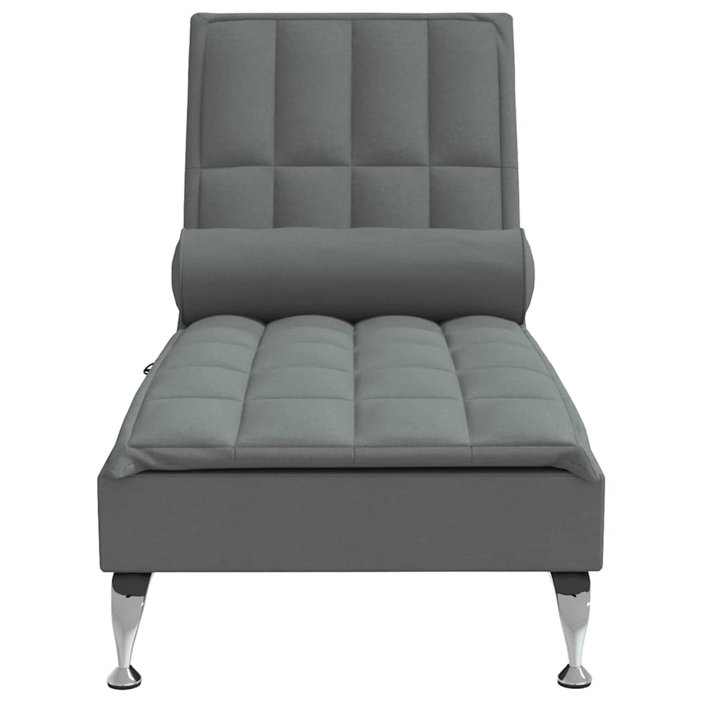 8721012458116_g_en_hd_2 vidaXL Massage Chaise Lounge with Bolster Dark Grey Fabric - Image 4
