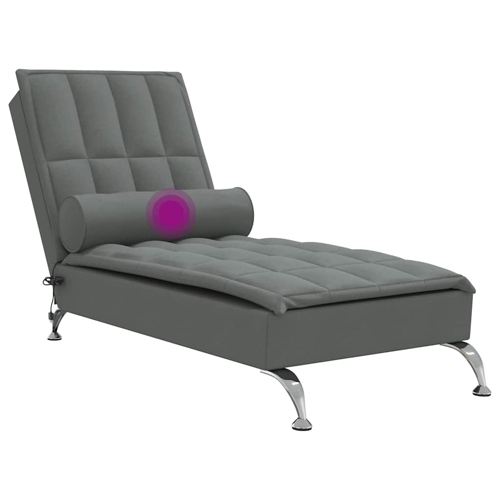 8721012458116_g_en_hd_5 vidaXL Massage Chaise Lounge with Bolster Dark Grey Fabric - Image 7