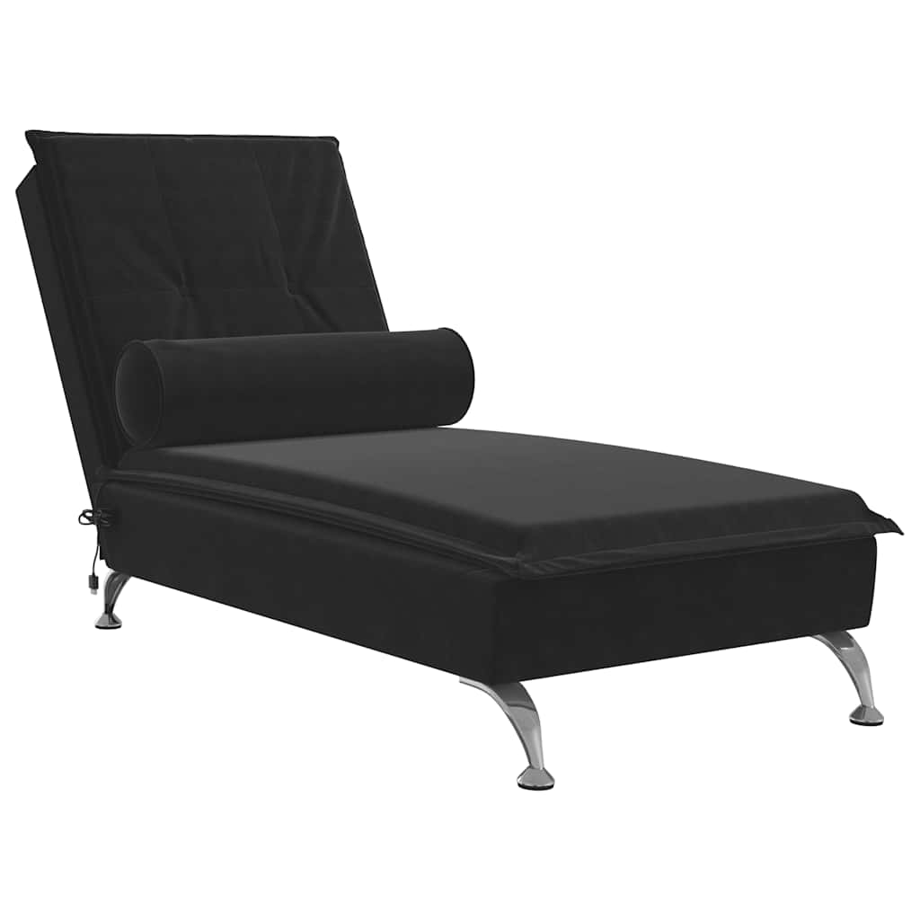 8721012458222_a_en_hd_1 vidaXL Massage Chaise Lounge with Bolster Black Velvet - Image 2