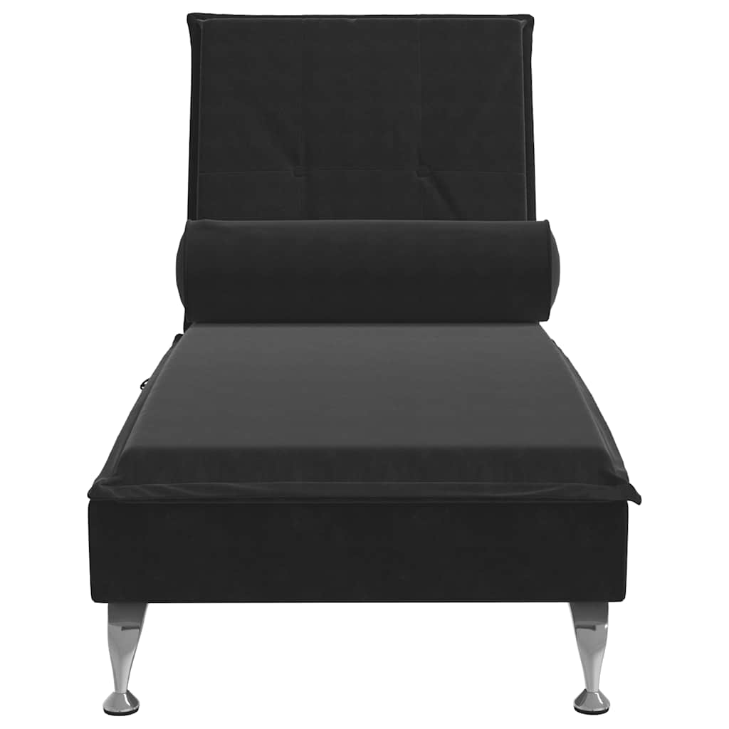 8721012458222_g_en_hd_2 vidaXL Massage Chaise Lounge with Bolster Black Velvet - Image 4