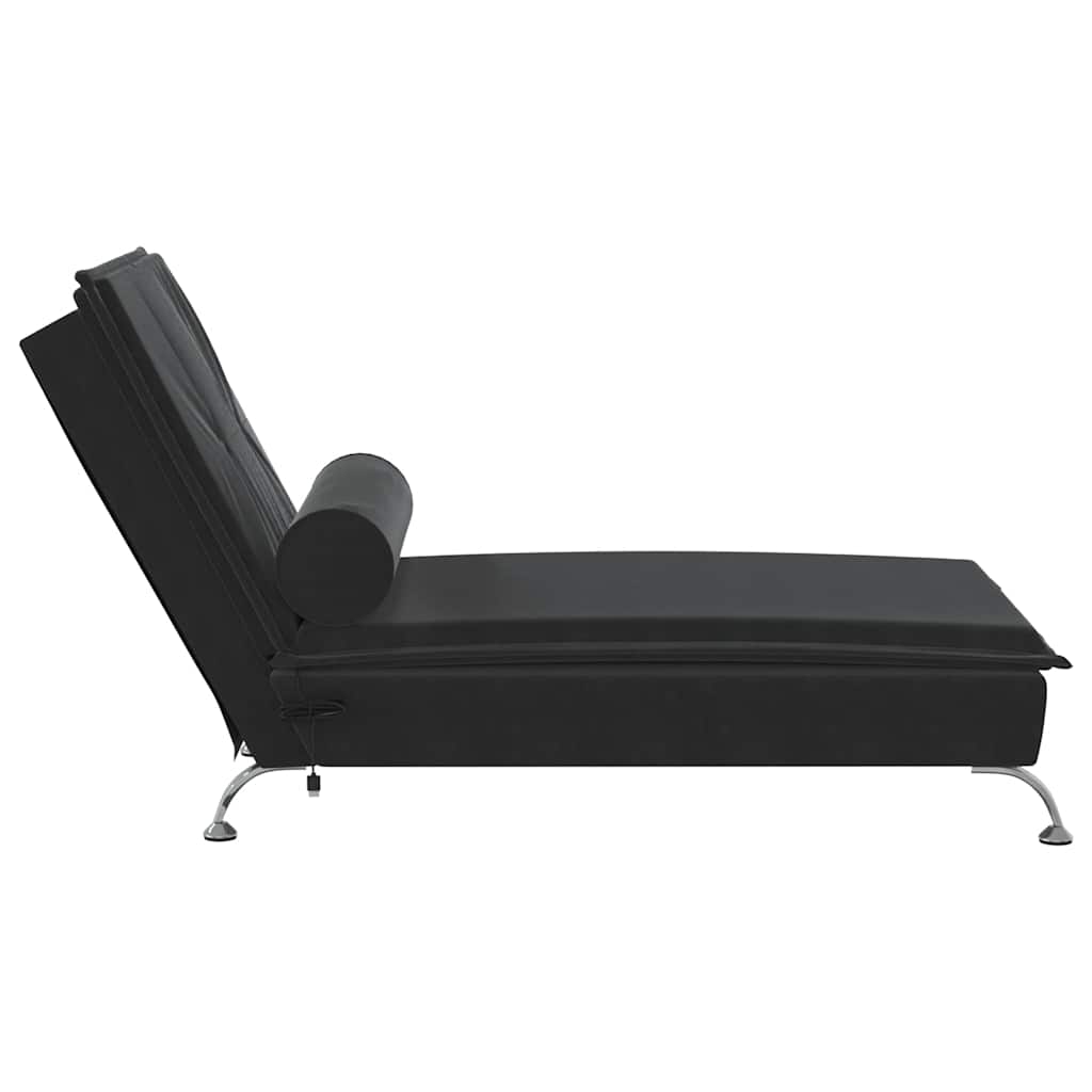 8721012458222_g_en_hd_3 vidaXL Massage Chaise Lounge with Bolster Black Velvet - Image 5