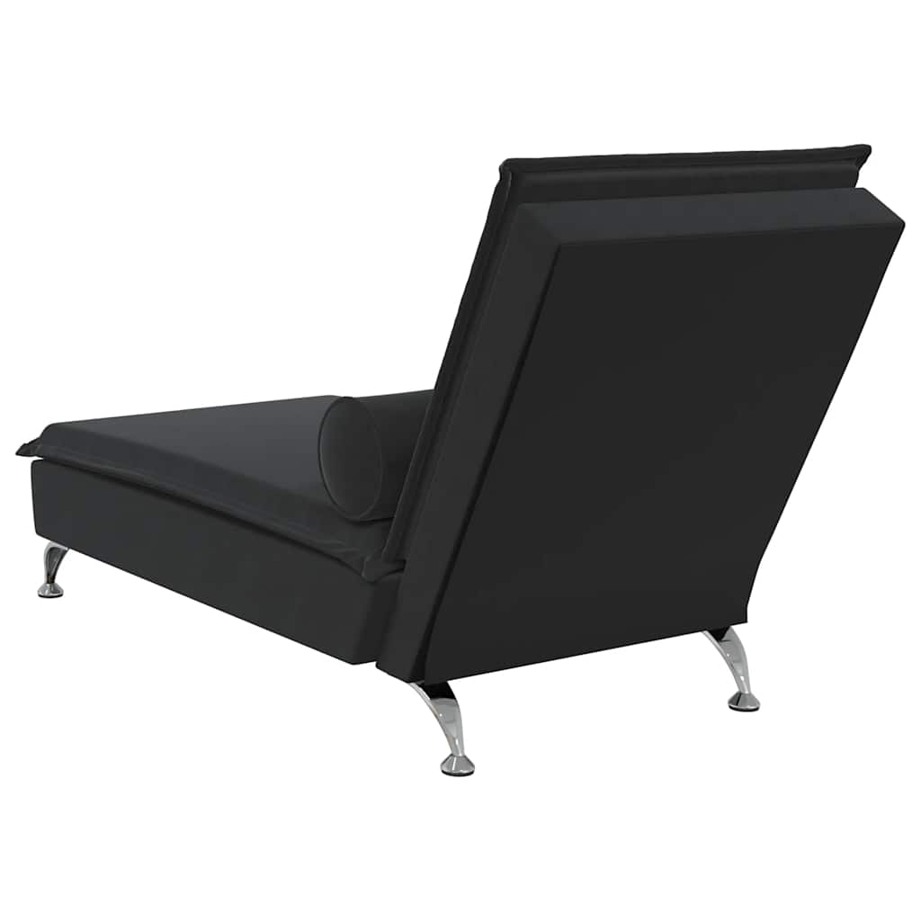 8721012458222_g_en_hd_4 vidaXL Massage Chaise Lounge with Bolster Black Velvet - Image 6