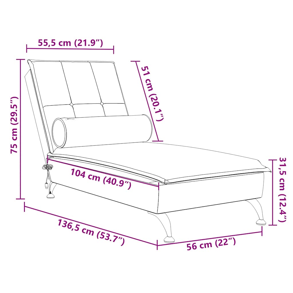 8721012458222_g_en_hd_8 vidaXL Massage Chaise Lounge with Bolster Black Velvet - Image 10