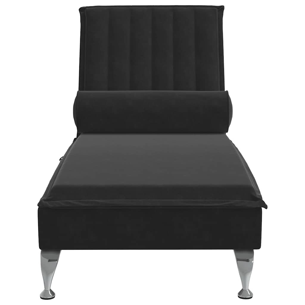 8721012458314_g_en_hd_2 vidaXL Massage Chaise Lounge with Bolster Black Velvet - Image 4