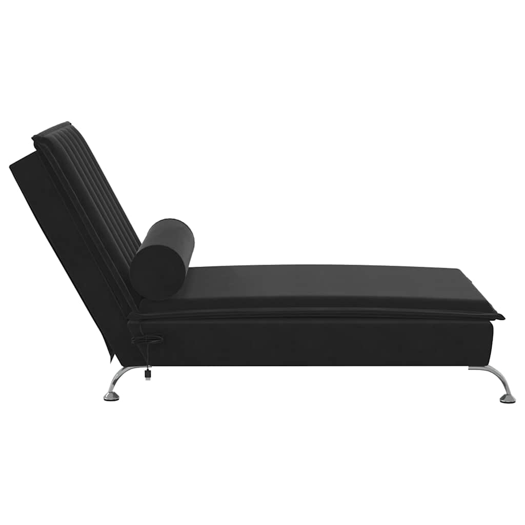 8721012458314_g_en_hd_3 vidaXL Massage Chaise Lounge with Bolster Black Velvet - Image 5