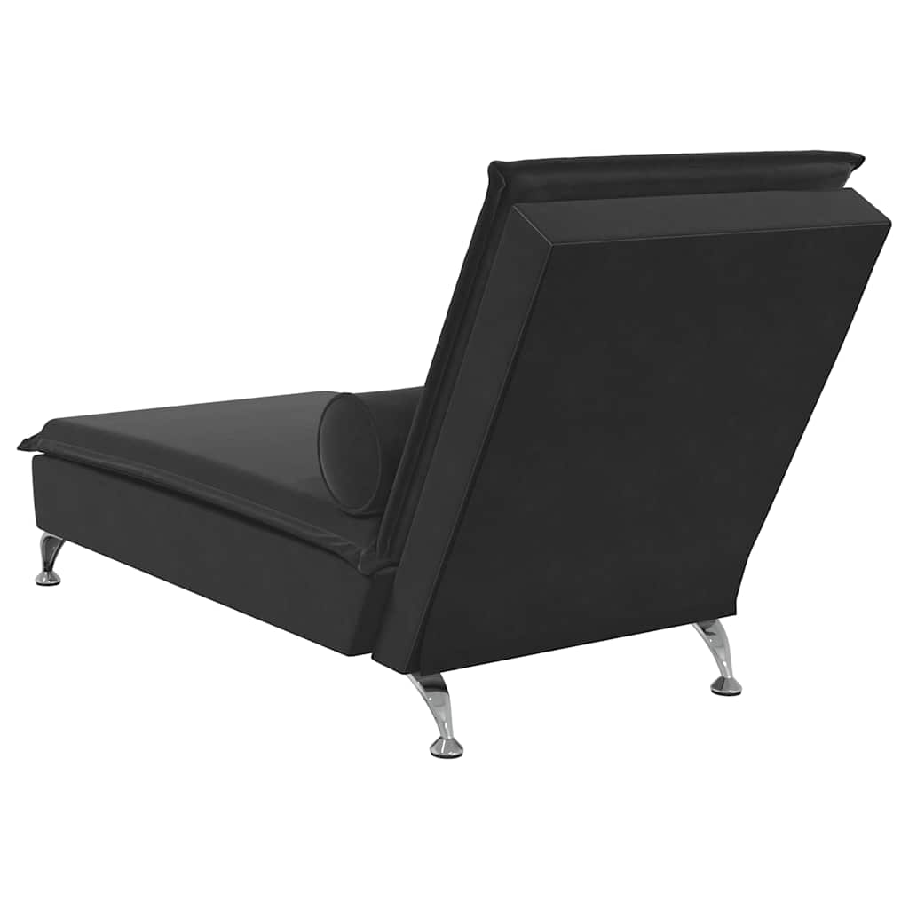 8721012458314_g_en_hd_4 vidaXL Massage Chaise Lounge with Bolster Black Velvet - Image 6