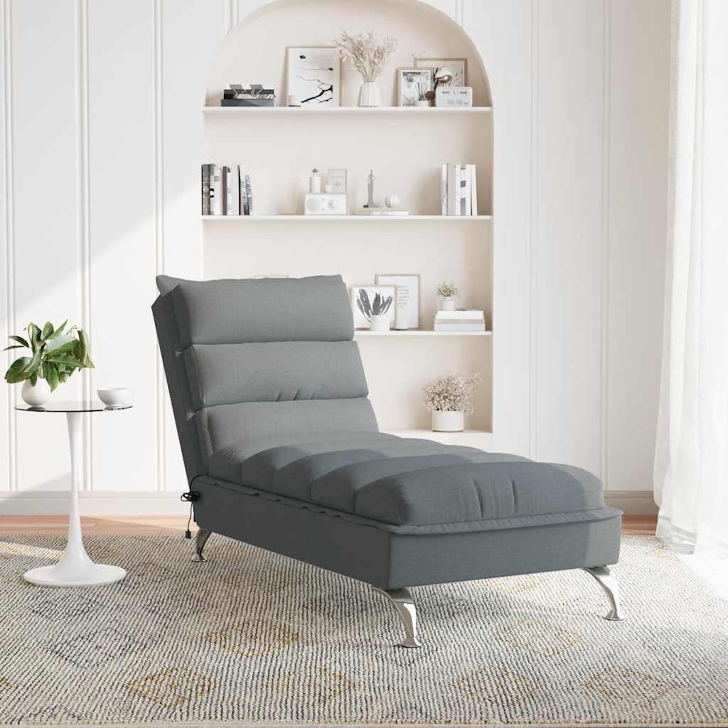 8721012458437_g_en_hd_1 vidaXL Massage Chaise Lounge with Cushions Dark Grey Fabric - Image 3