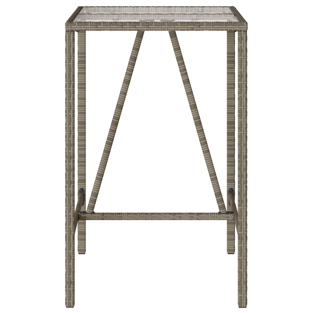 8721012459519_g_en_hd_3 vidaXL Outdoor Bar Table Grey 70x70x110 cm Poly Rattan - Image 5