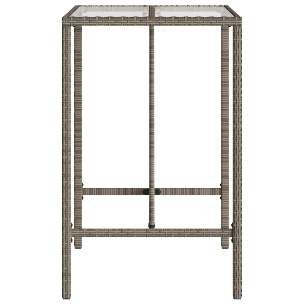 8721012459519_g_en_hd_4 vidaXL Outdoor Bar Table Grey 70x70x110 cm Poly Rattan - Image 6