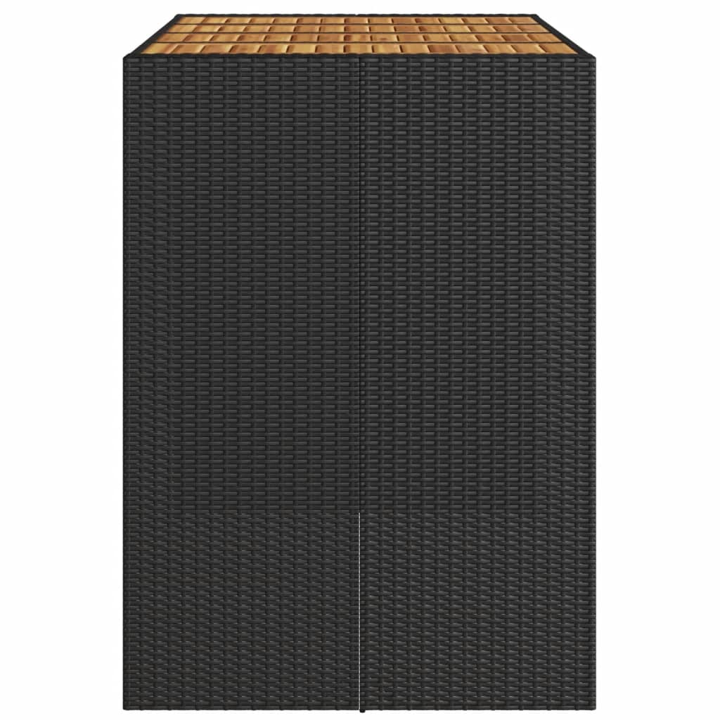 8721012459540_g_en_hd_4 vidaXL Garden Bar Table with Acacia Wood Top Black 145x80x110 cm Poly Rattan - Image 6